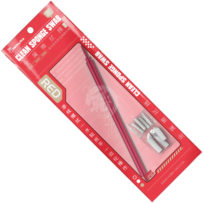 HobbyMio - Clean Sponge Swab [Red Handle] - ShokuninGunpla