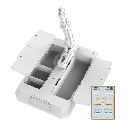 HobbyMio - Action Base with Storage Compartment [White] - ShokuninGunpla