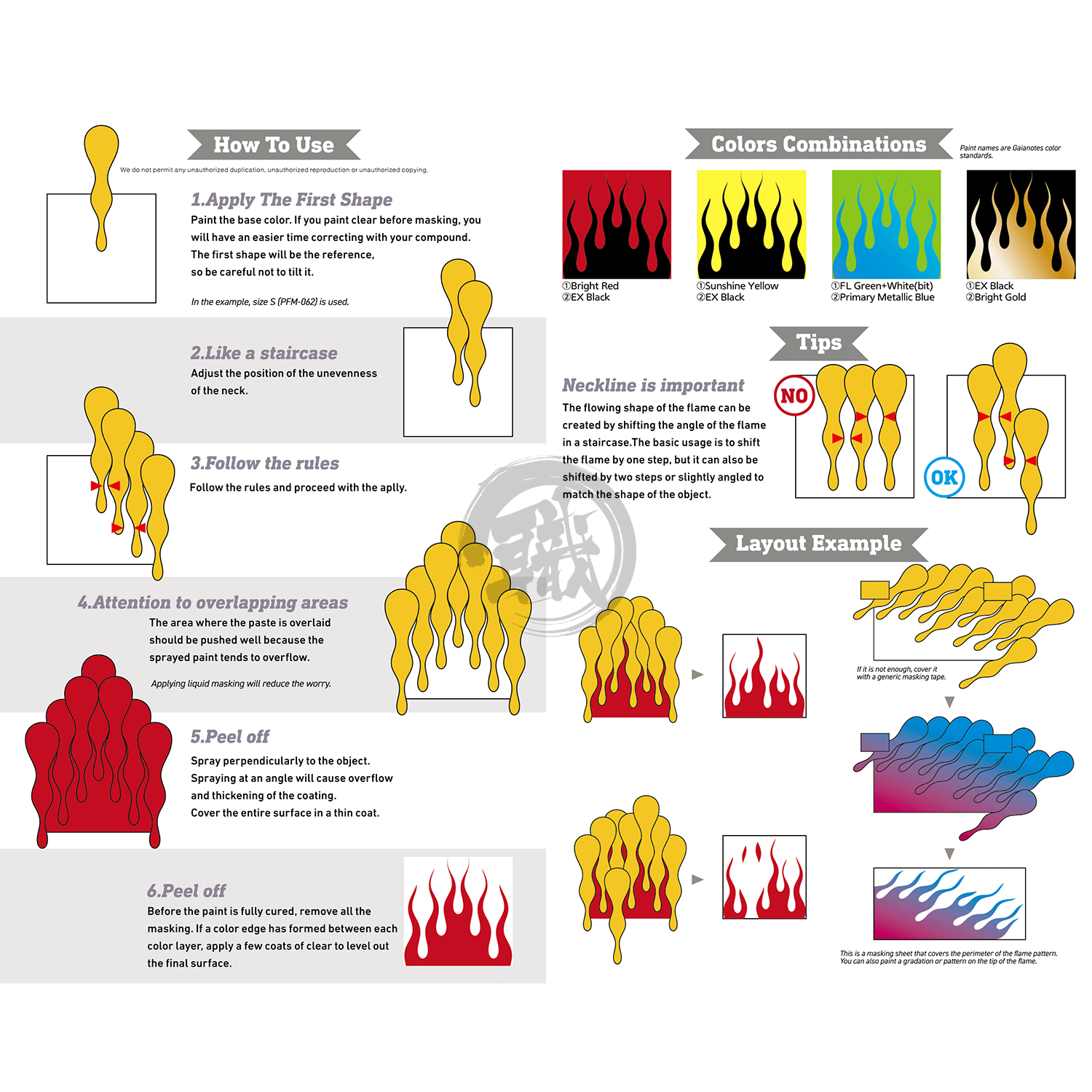 Fire Pattern Masking Sheet [Small] - ShokuninGunpla