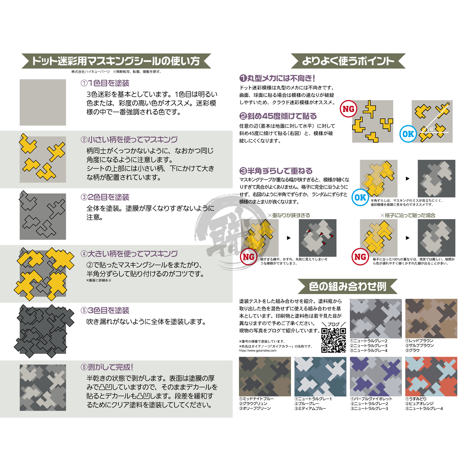 Dot Camouflage Masking Sheet [Medium] - ShokuninGunpla