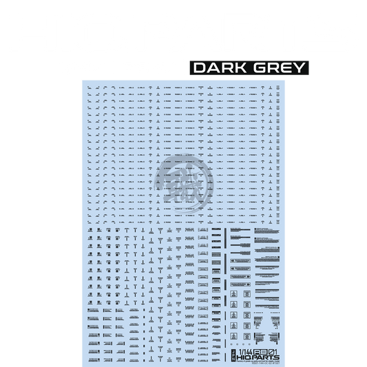 RB01 Caution Decal [Dark Grey] [1/144 Scale] - ShokuninGunpla