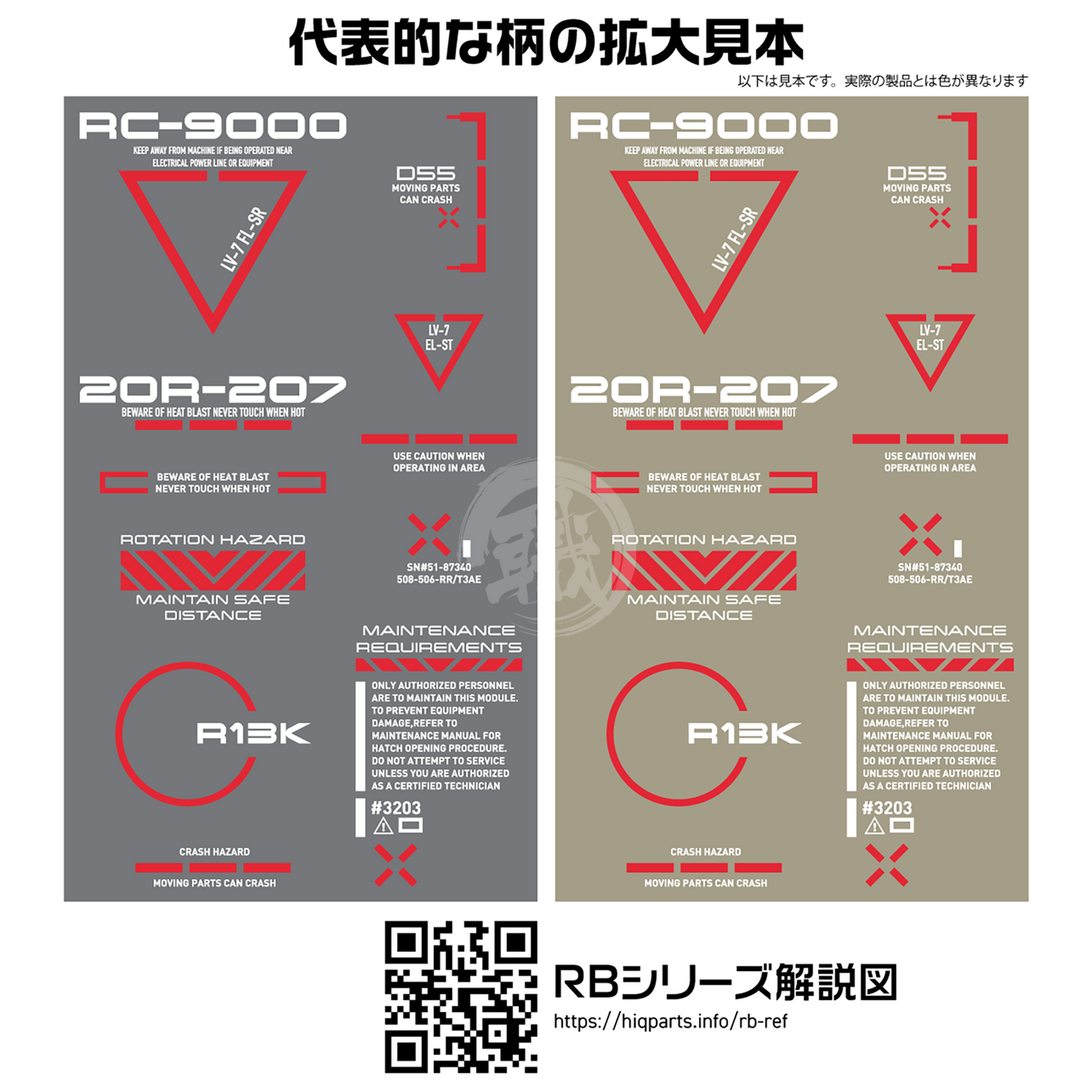 RB02 Caution Decal [White & Red] [1/144 Scale] - ShokuninGunpla