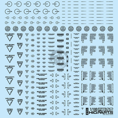 RB02 Caution Decal [Dark Grey] [1/100 Scale] - ShokuninGunpla