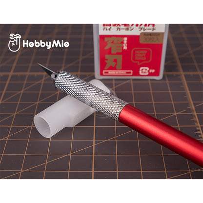 HobbyMio - Metal Hobby Knife [Narrow Blade][Red] - ShokuninGunpla