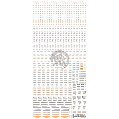 RB01 Caution Decal [Grey & Orange] [1/100 Scale] - ShokuninGunpla