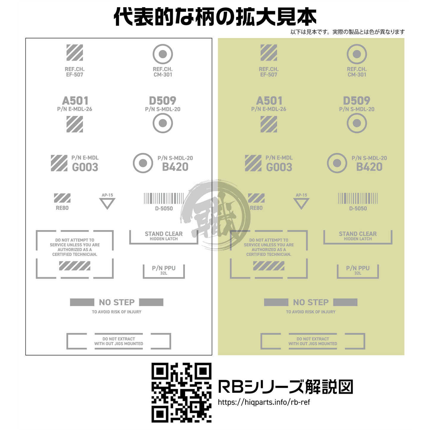 RB03 Caution Decal [Light Grey] [1/144 Scale] - ShokuninGunpla