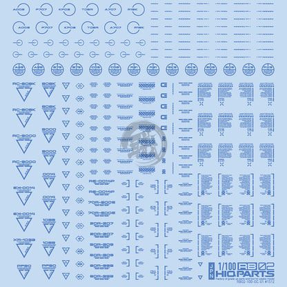 RB02 Caution Decal [Blue] [1/100 Scale] - ShokuninGunpla