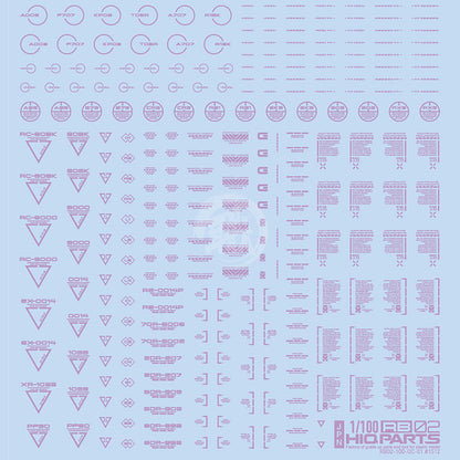 RB02 Caution Decal [Pastel Violet] [1/100 Scale] - ShokuninGunpla