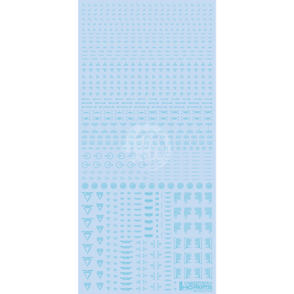 RB02 Caution Decal [Pastel Blue] [1/100 Scale] - ShokuninGunpla