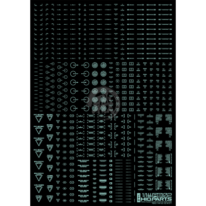 RB02 Caution Decal [Pastel Mint] [1/144 Scale] - ShokuninGunpla