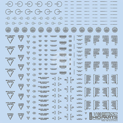 RB02 Caution Decal [Grey] [1/100 Scale] - ShokuninGunpla