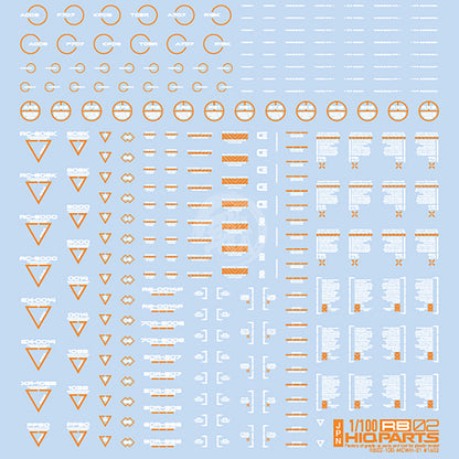 RB02 Caution Decal [White & Orange] [1/100 Scale] - ShokuninGunpla