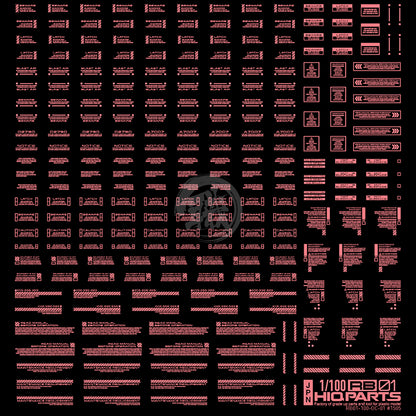 RB01 Caution Decal [Pastel Pink] [1/100 Scale] - ShokuninGunpla