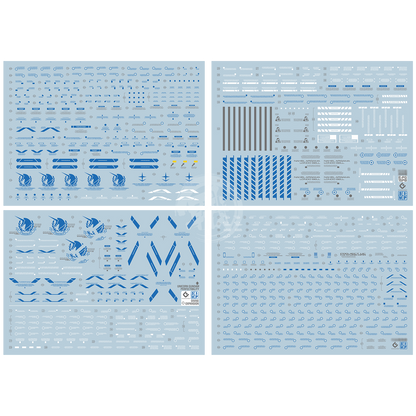 PG Unicorn Perfectibility Waterslide Decals [Blue Ver.] - ShokuninGunpla