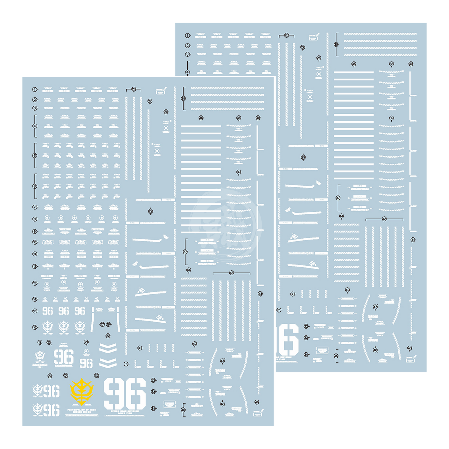 MG Zaku II High Mobility Type ["Psycho Zaku"] Ver.Ka [Gundam Thunderbolt Ver.] Waterslide Decals - ShokuninGunpla