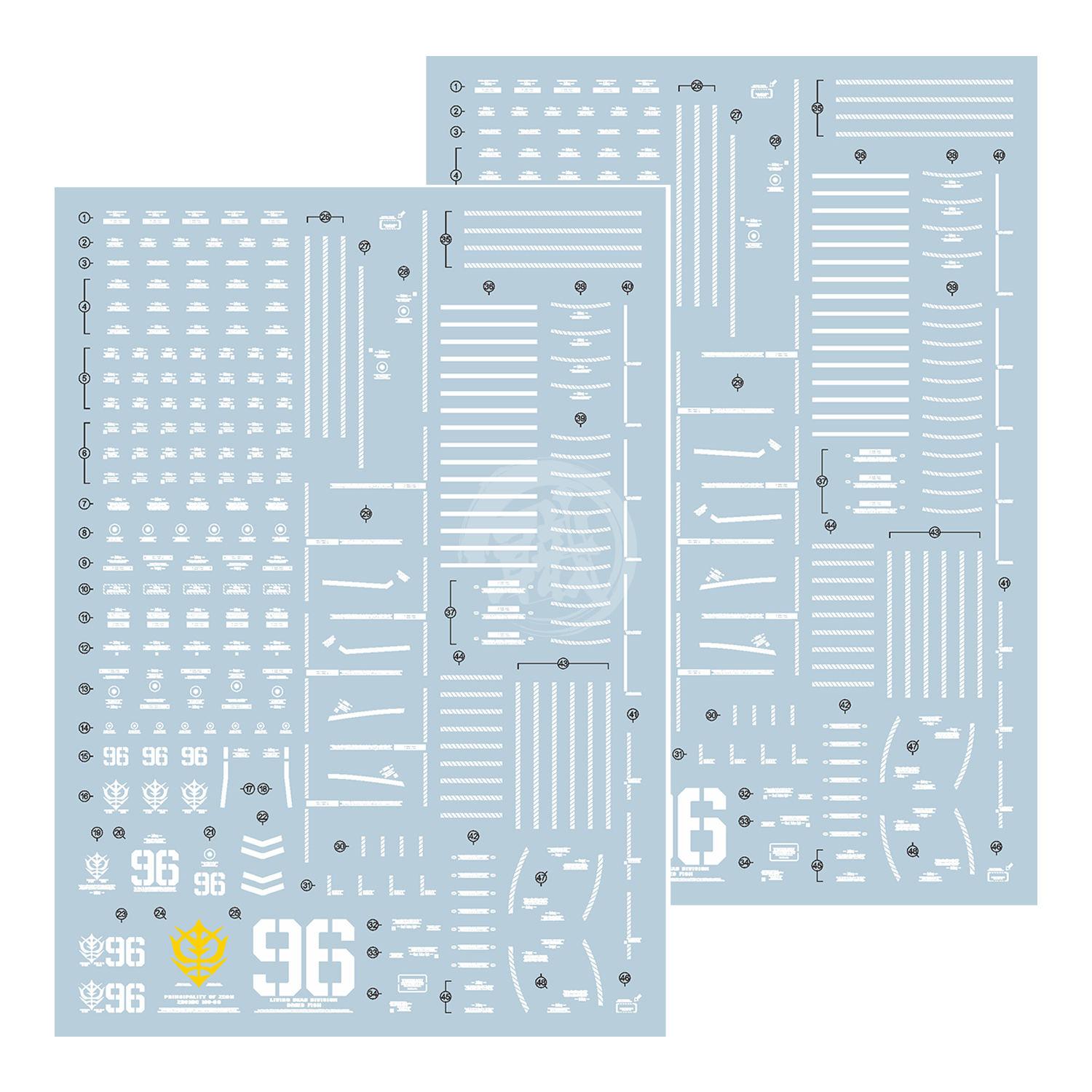 MG Zaku II High Mobility Type ["Psycho Zaku"] Ver.Ka [Gundam Thunderbolt Ver.] Waterslide Decals - ShokuninGunpla