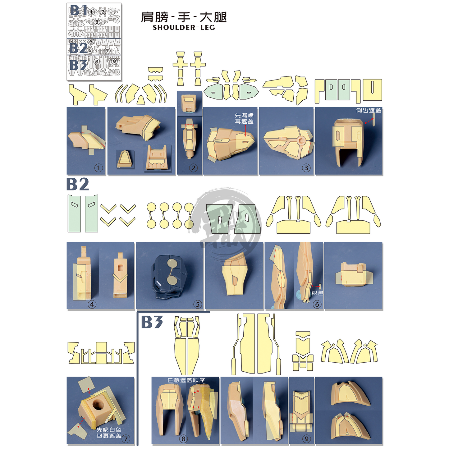Pre-Cut Masking Tape for Yujiao Land Impulse Resin Conversion Kit - ShokuninGunpla