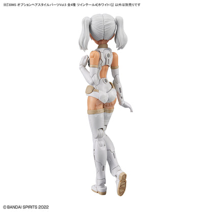 30MS Hair Style Parts [Vol.5] [Pigtails-4 White-1] - ShokuninGunpla