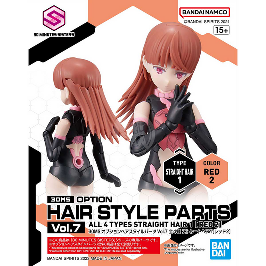 30MS Hair Style Parts [Vol.7] [Straight-1 Red-2] - ShokuninGunpla