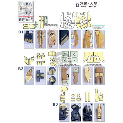 Pre-Cut Masking Tape for Yujiao Land Nu Resin Conversion Kit - ShokuninGunpla