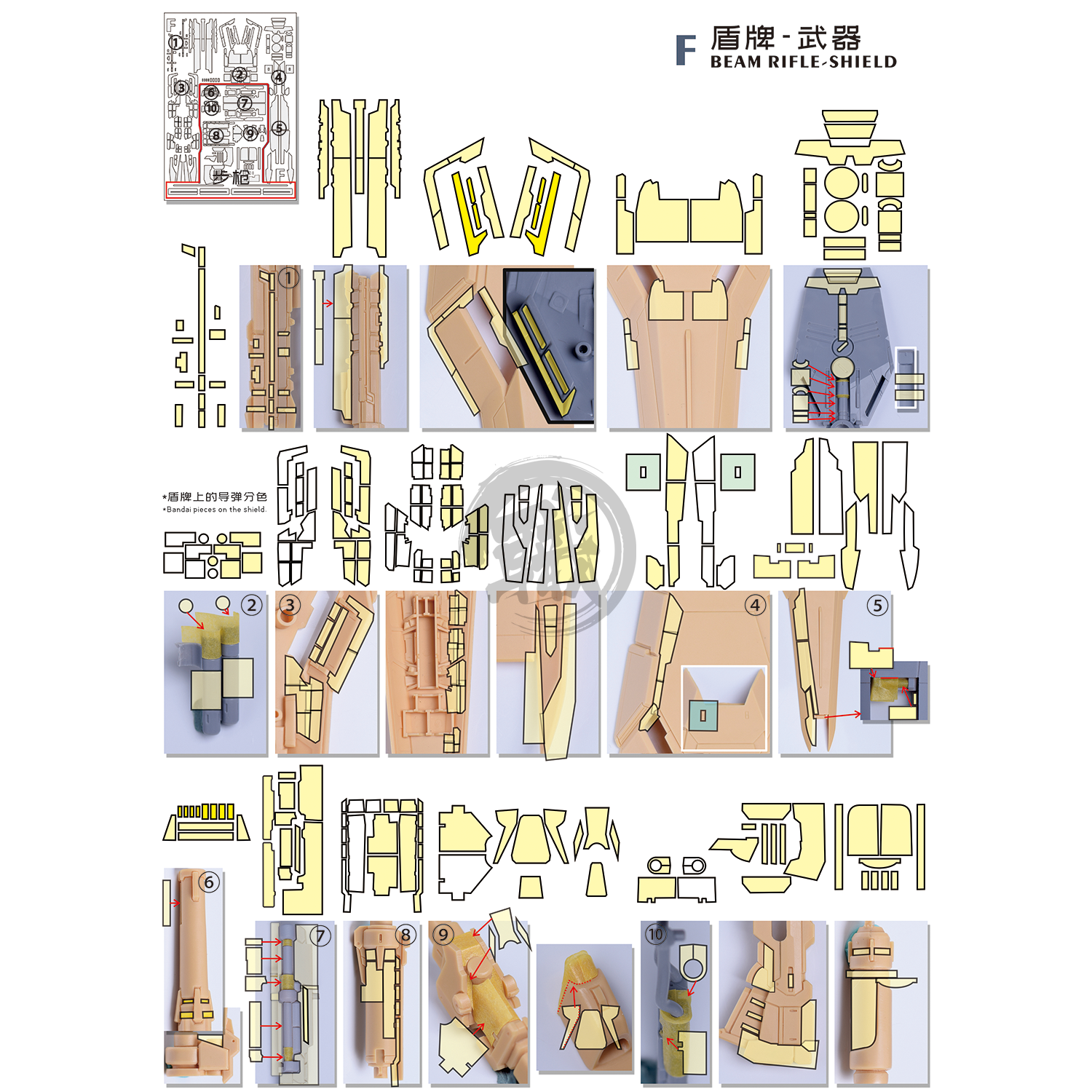 Pre-Cut Masking Tape for Yujiao Land Nu Resin Conversion Kit - ShokuninGunpla