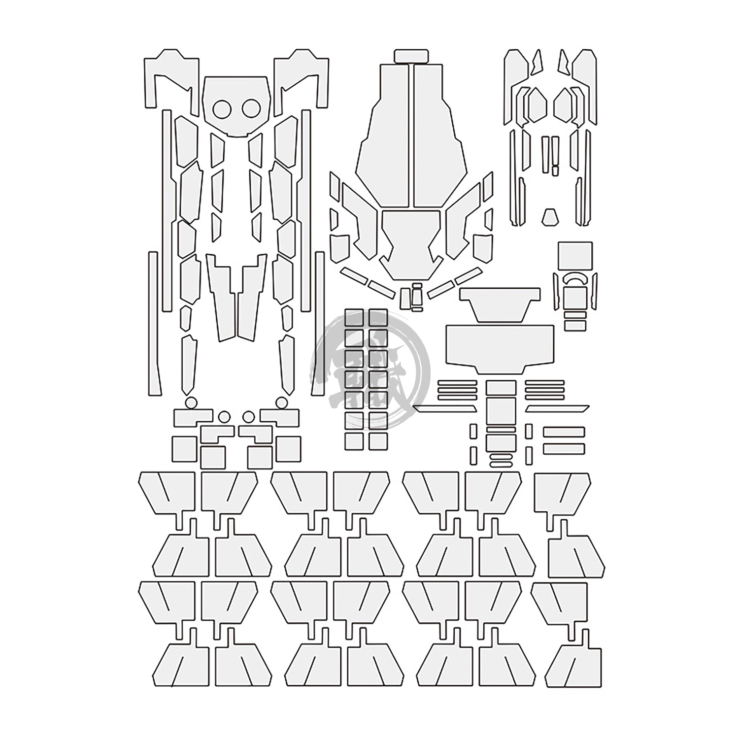 Pre-Cut Masking Tape for AOK Hi-Nu Resin Conversion Kit - ShokuninGunpla