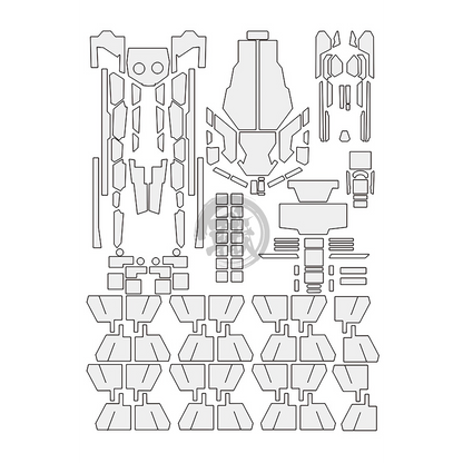 Pre-Cut Masking Tape for AOK Hi-Nu Resin Conversion Kit - ShokuninGunpla