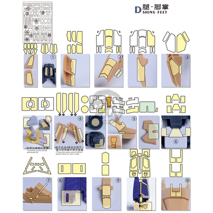 Pre-Cut Masking Tape for Yujiao Land Nu Resin Conversion Kit - ShokuninGunpla