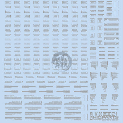 RB01 Caution Decal [Light Grey] [1/100 Scale] - ShokuninGunpla