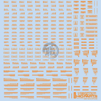 RB01 Caution Decal [Orange] [1/100 Scale] - ShokuninGunpla