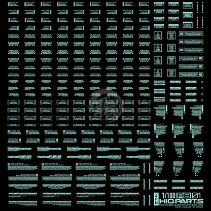 RB01 Caution Decal [Pastel Mint] [1/100 Scale] - ShokuninGunpla