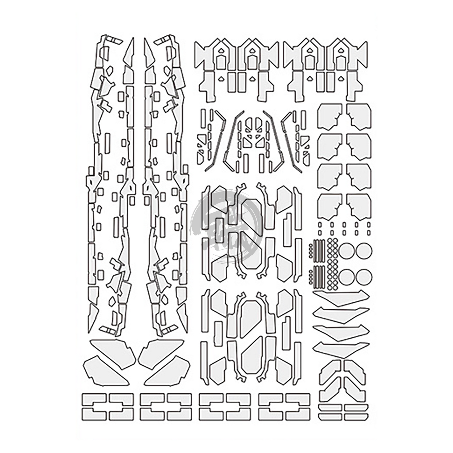 Pre-Cut Masking Tape for Yujiao Land Trident - ShokuninGunpla