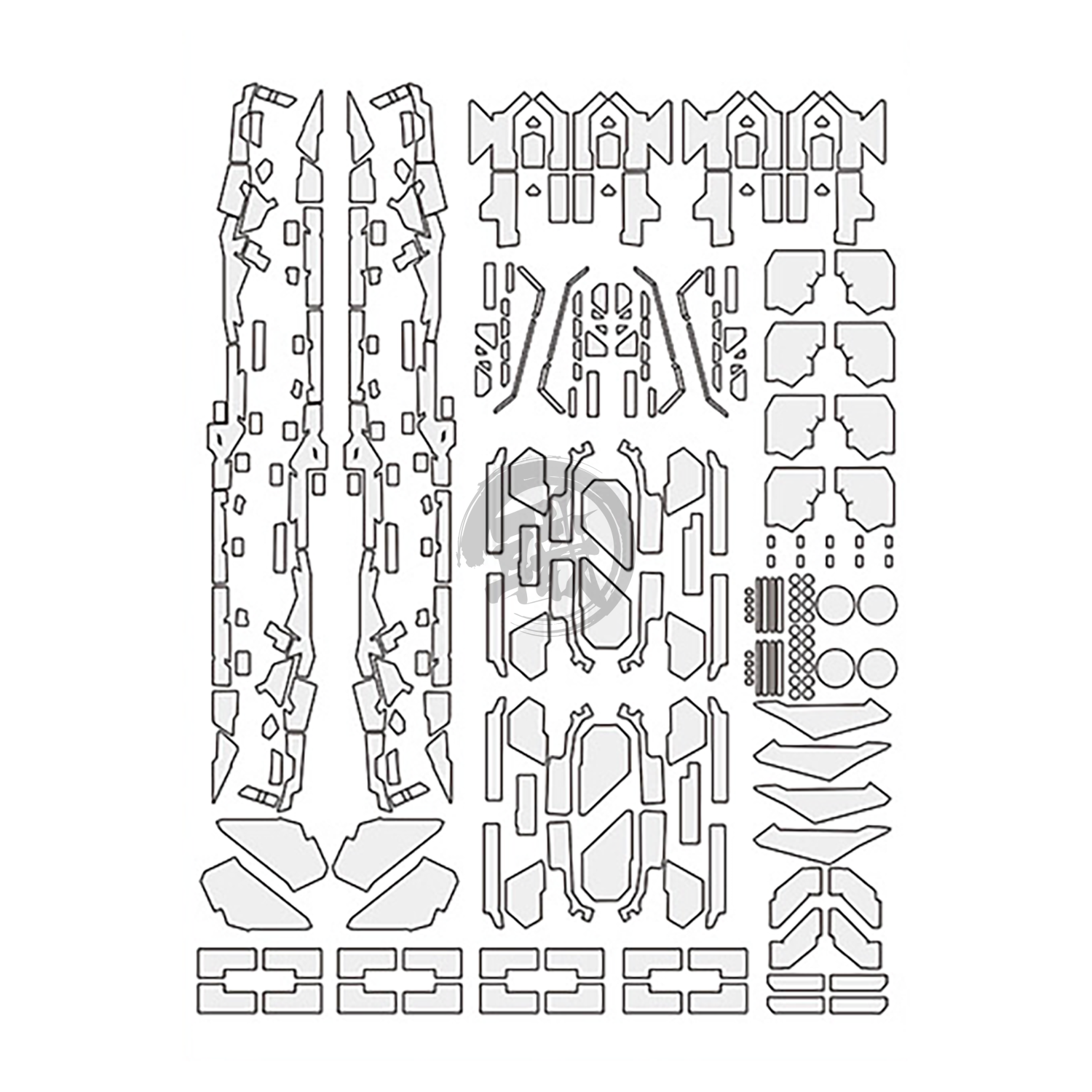 Pre-Cut Masking Tape for Yujiao Land Trident - ShokuninGunpla