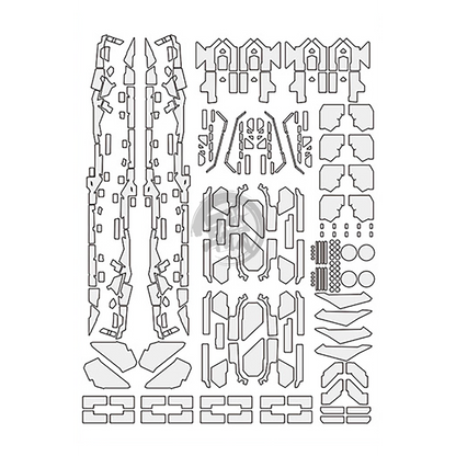 Pre-Cut Masking Tape for Yujiao Land Trident - ShokuninGunpla