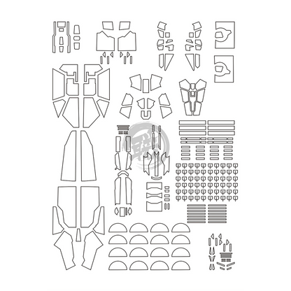 Pre-Cut Masking Tape for Fortune Meow's Studio Justice Resin Conversion Kit - ShokuninGunpla