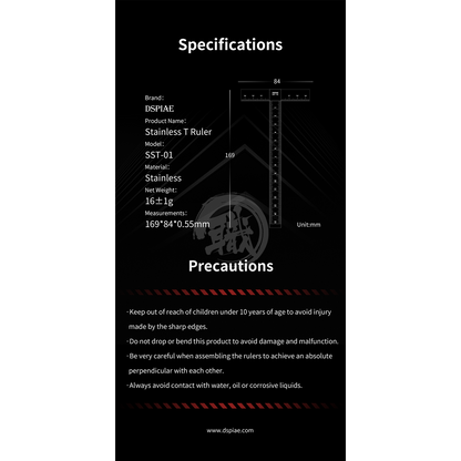 Stainless T Ruler - ShokuninGunpla