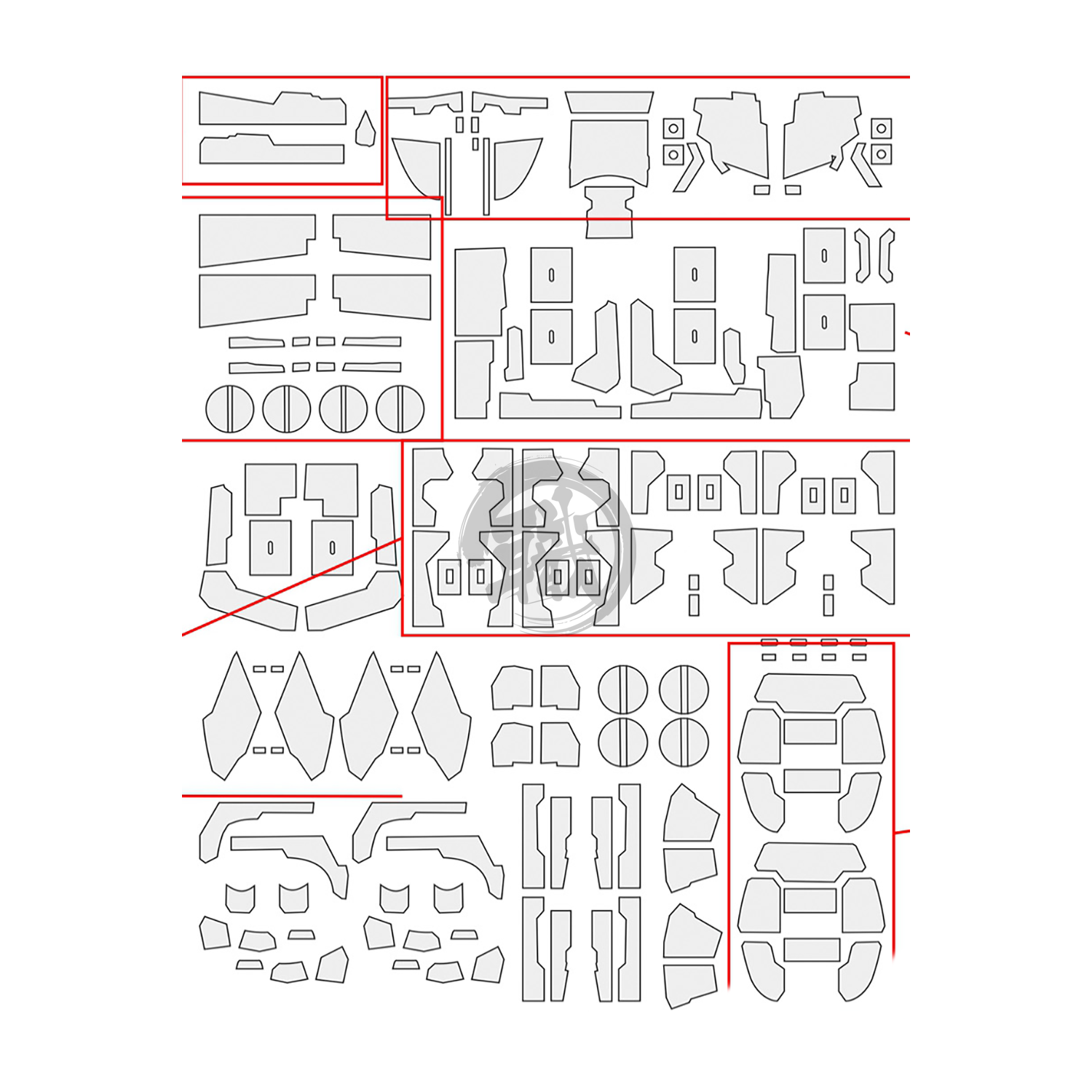 Pre-Cut Masking Tape for Yujiao Land Zaku II Resin Conversion Kit - ShokuninGunpla