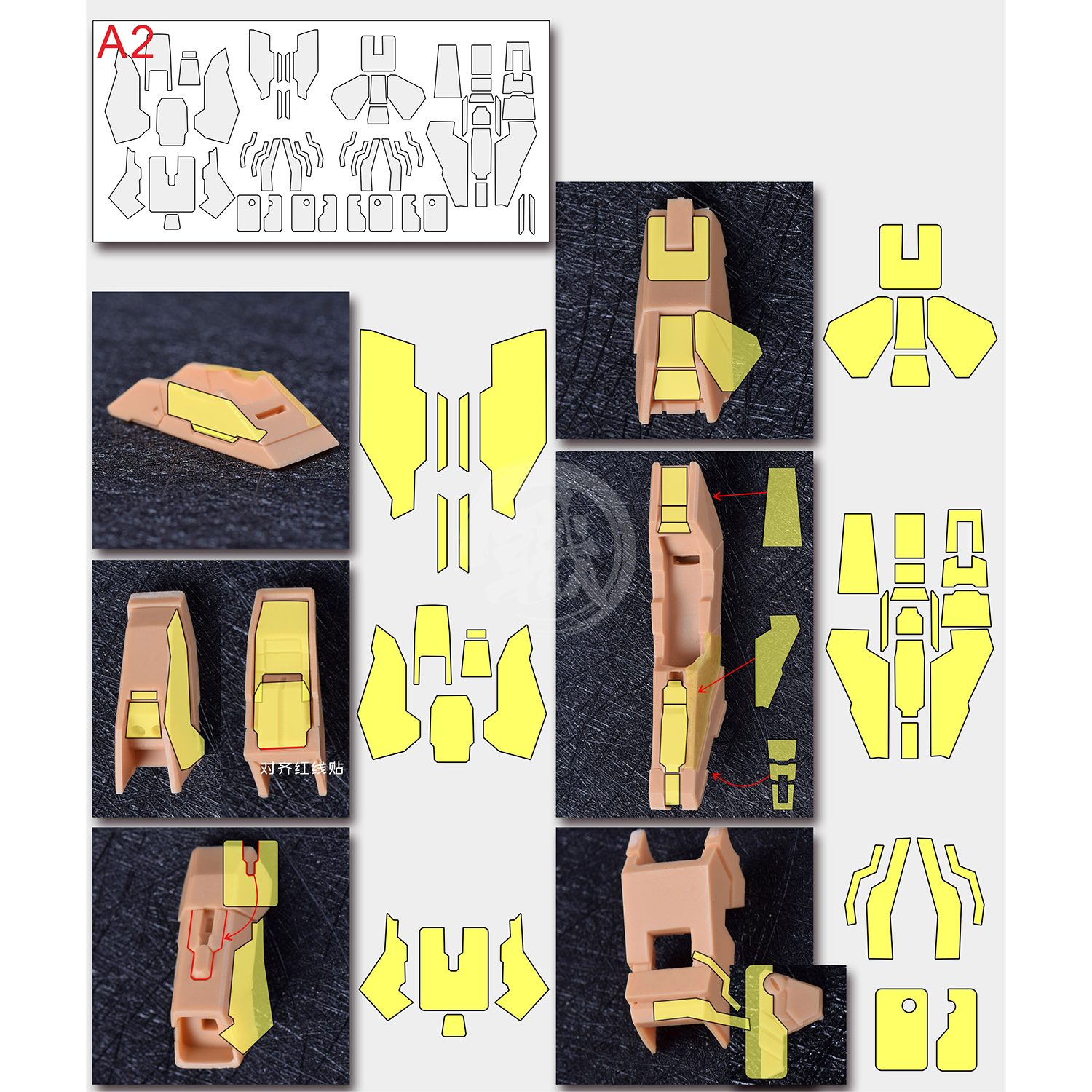 Pre-Cut Masking Tape for AOK Hi-Nu Resin Conversion Kit - ShokuninGunpla