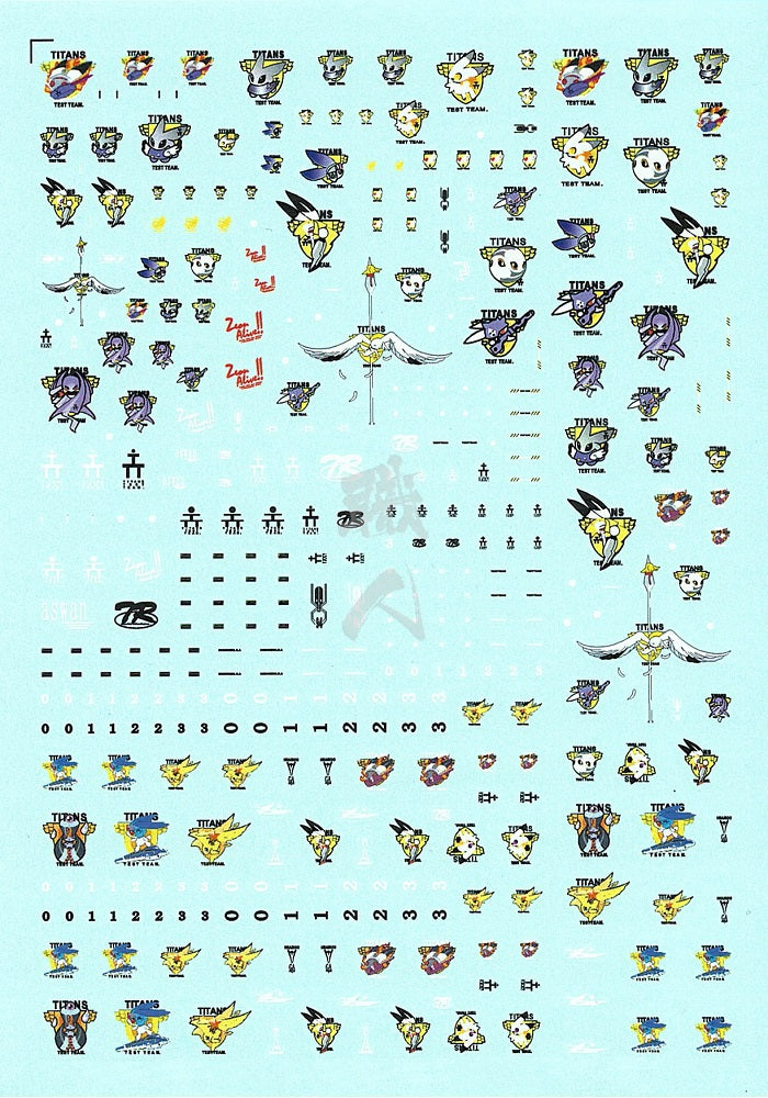 ShokuninGunpla Studio - Titans Test Team [TTT] General Waterslide Decals - ShokuninGunpla