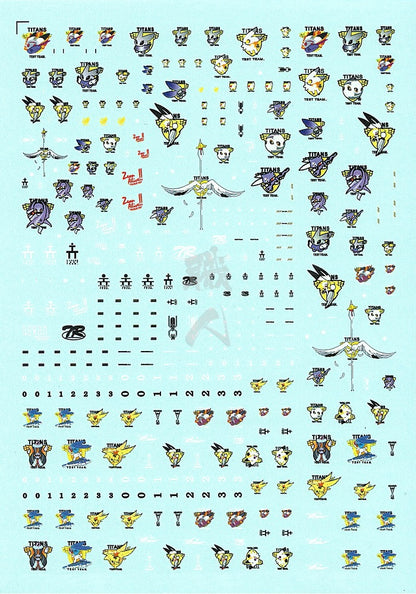 ShokuninGunpla Studio - Titans Test Team [TTT] General Waterslide Decals - ShokuninGunpla