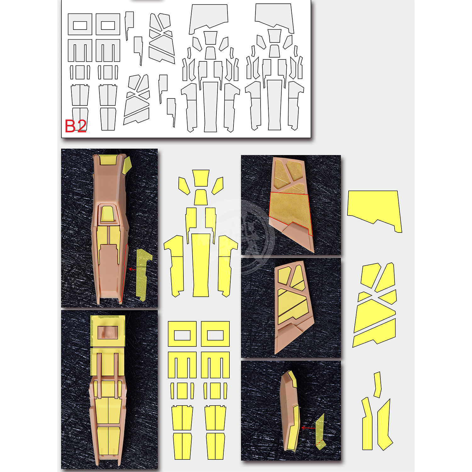 Pre-Cut Masking Tape for AOK Hi-Nu Resin Conversion Kit - ShokuninGunpla