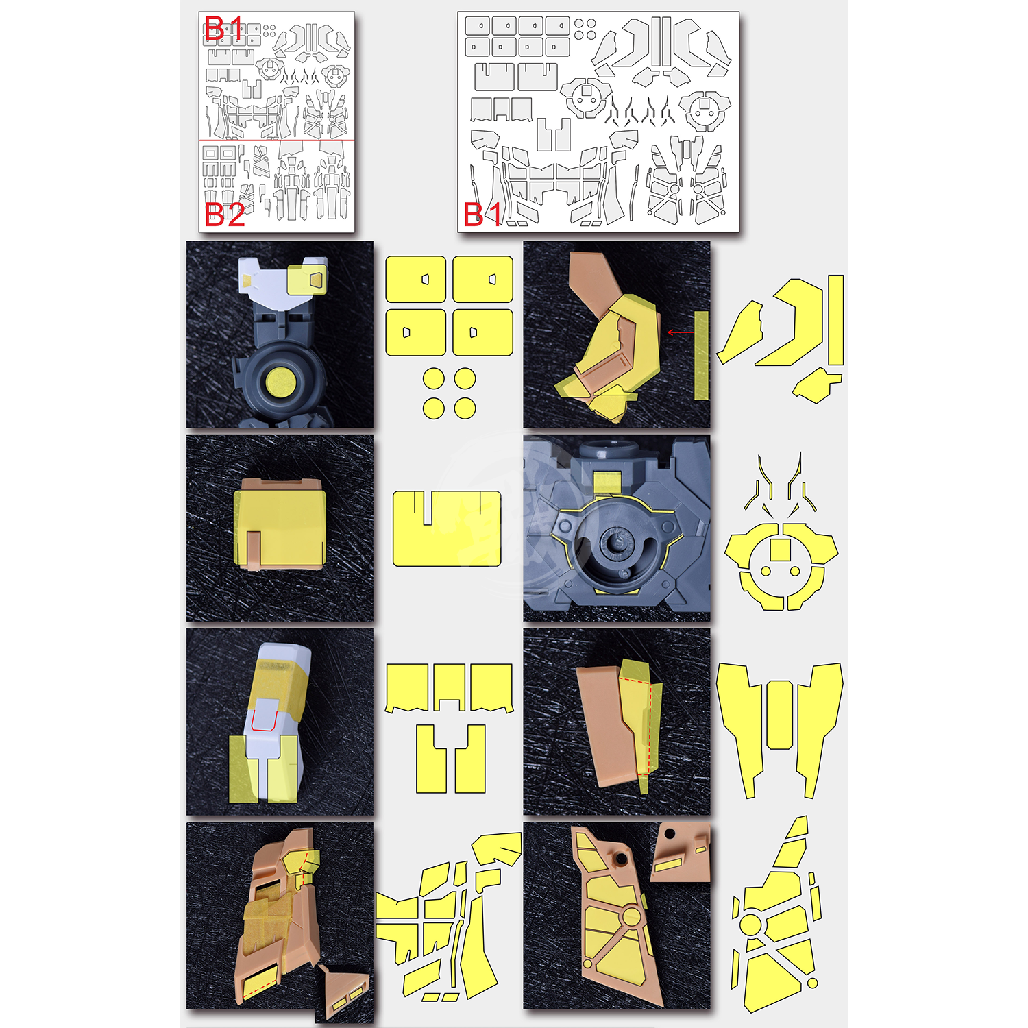 Pre-Cut Masking Tape for AOK Hi-Nu Resin Conversion Kit - ShokuninGunpla