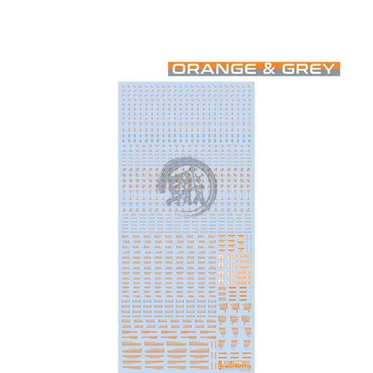RB01 Caution Decal [Orange & Grey] [1/100 Scale] - ShokuninGunpla
