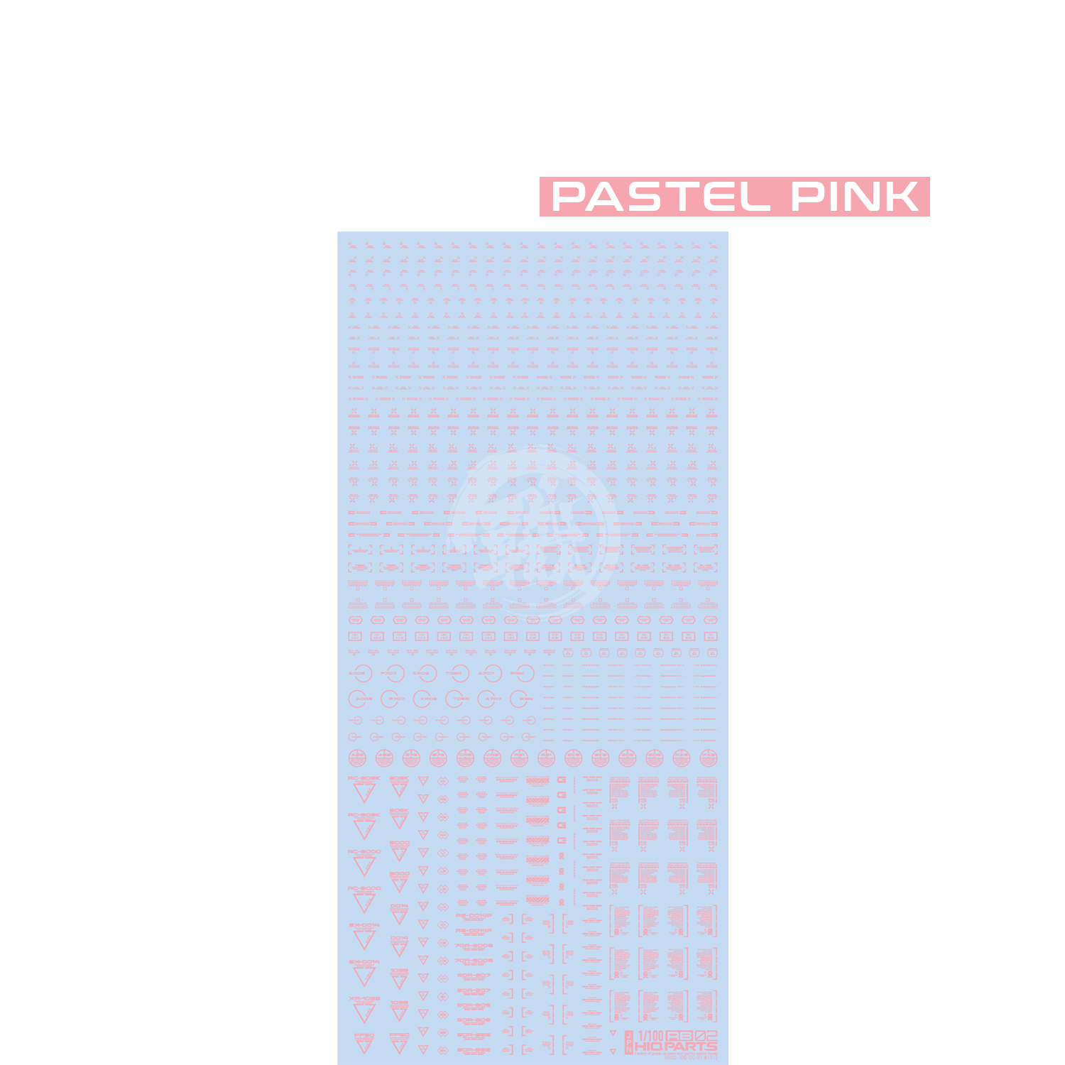 RB02 Caution Decal [Pastel Pink] [1/100 Scale]