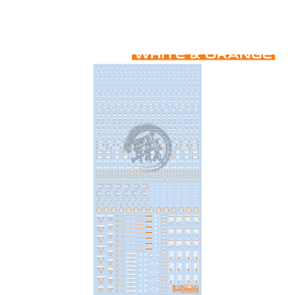 RB02 Caution Decal [White & Orange] [1/100 Scale] - ShokuninGunpla