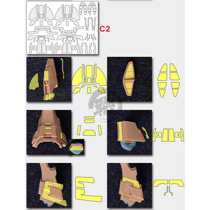 Pre-Cut Masking Tape for AOK Hi-Nu Resin Conversion Kit - ShokuninGunpla