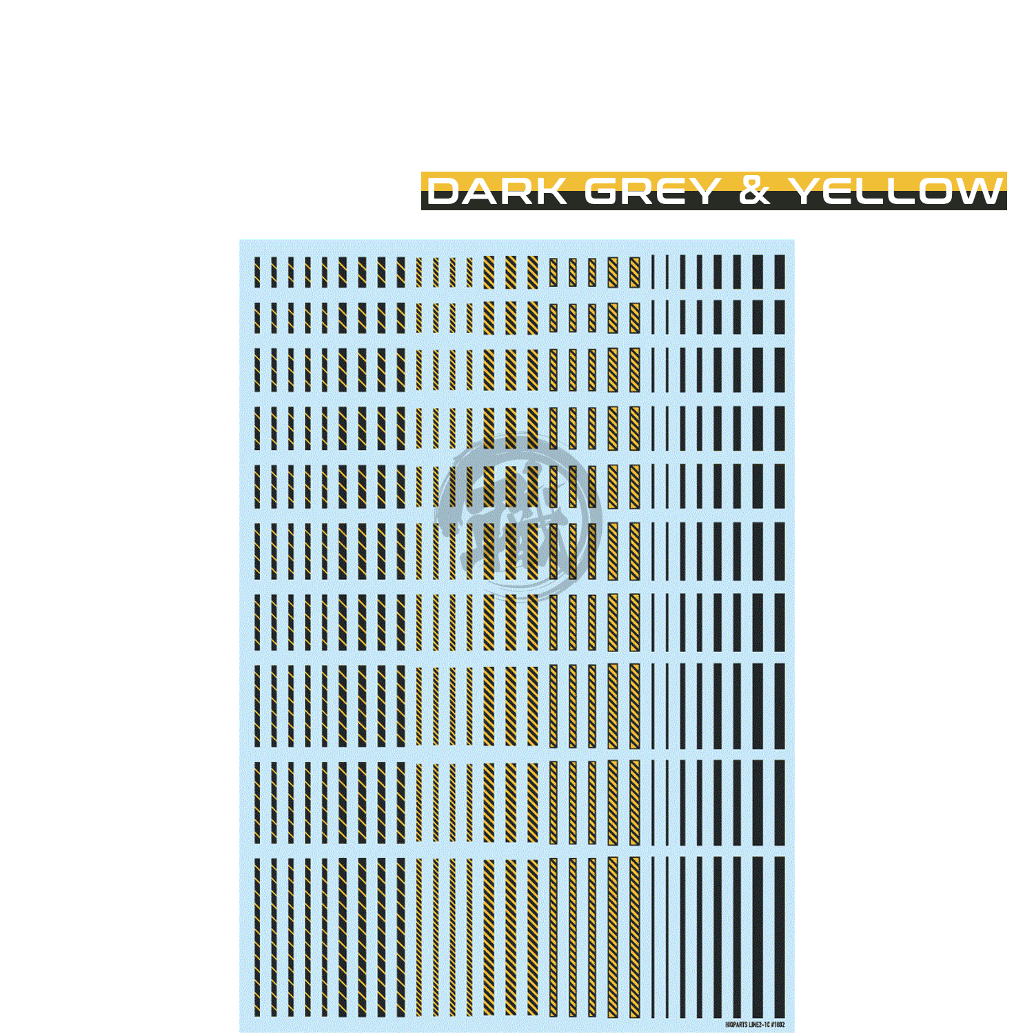 Line Decal 2 [Dark Grey & Yellow] | ShokuninGunpla