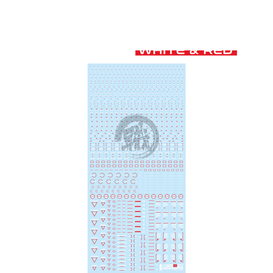 RB02 Caution Decal [White & Red] [1/100 Scale] - ShokuninGunpla