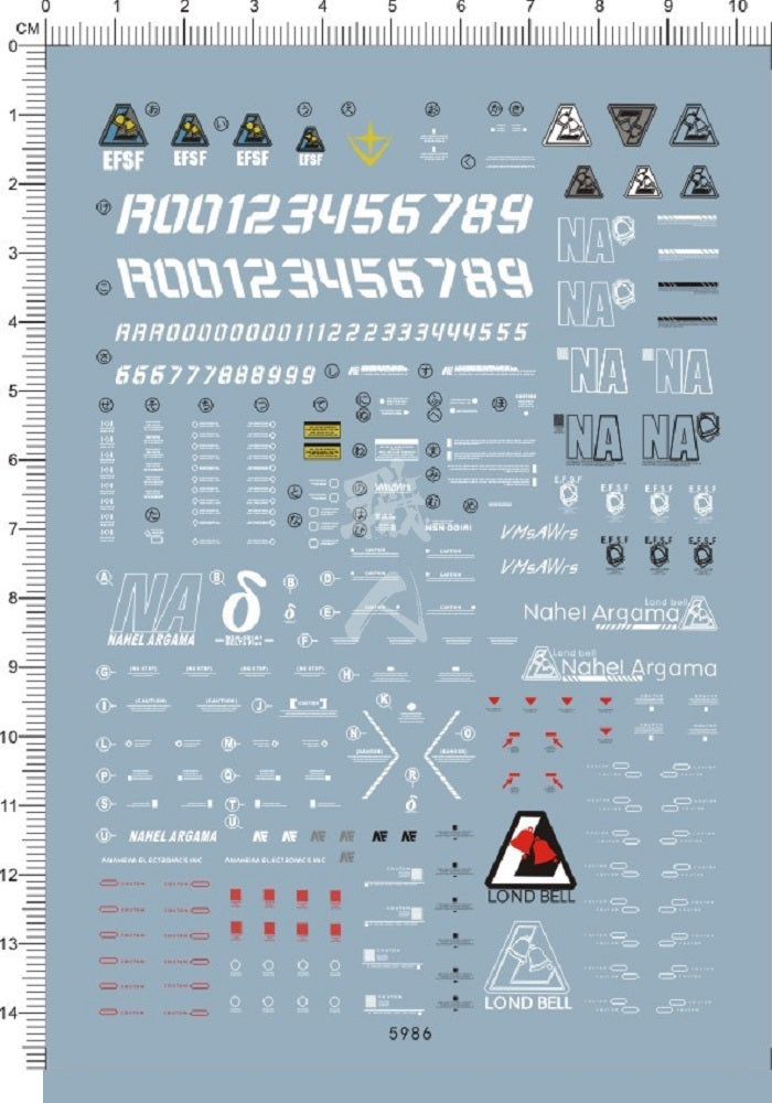 ShokuninGunpla Studio - Delta Plus / Nahel Argama / Londo Bell Waterslide Decals - ShokuninGunpla