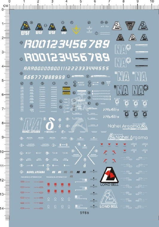 ShokuninGunpla Studio - Delta Plus / Nahel Argama / Londo Bell Waterslide Decals - ShokuninGunpla